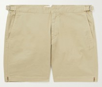 Bulldog schmal geschnittene Shorts aus Stretch-Baumwoll-Twill