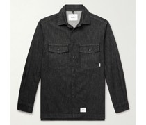 Jeanshemd mit Logoapplikation
