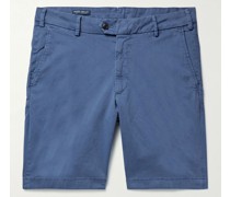 Concorde Shorts mit geradem Bein aus Baumwoll-Twill mit Stretch-Anteil in Stückfärbung
