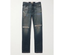 Starr 5001 gerade geschnittene Jeans mit Farbspritzern in Distressed-Optik