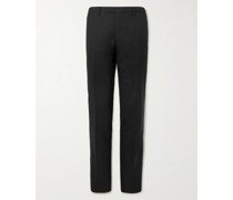 Tapered Striped Wool Tuxedo Trousers