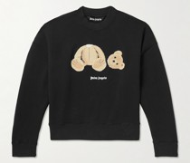 Sweatshirt aus Baumwoll-Jersey mit Logoprint und Applikation