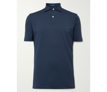 Schmal geschnittenes Polohemd aus Stretch-Jersey