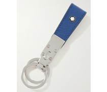 Sartorial Schlüsselanhänger aus quergemasertem Leder mit silberfarbenen Details