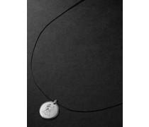 Gemini 18-Karat White Gold and Cord Necklace