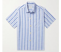 Striped Organic Cotton-Voile Pyjama Shirt