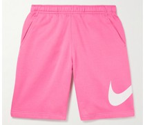 NSW gerade geschnittene Shorts aus Jersey aus einer Baumwollmischung mit Logoprint