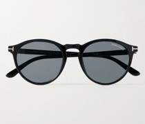 Round-Frame Acetate Sunglasses