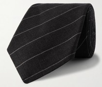 Gestreifte Krawatte aus Leinen, 7,5 cm