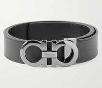 Gürtel aus genarbtem Leder, 3,5 cm