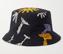 Embroidered Cotton-Blend Canvas Bucket Hat