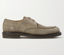 Andrew Derby-Schuhe aus regeneriertem evolo®-Veloursleder mit geteilter Kappe