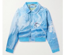 Blouson aus Leder mit Print