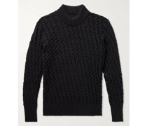 Stark schmal geschnittener Pullover aus Schurwolle
