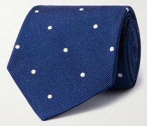 My Spots Krawatte aus Seiden-Twill mit Punkten, 8 cm