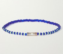 Armband mit Zierperlen, Emaille und Details aus Gold