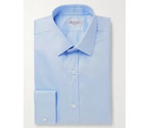 Schmal geschnittenes hellblaues Hemd aus Baumwolle