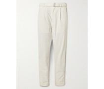 Hugo schmal zulaufende Hose aus Cord aus einer Baumwollmischung mit Gürtel