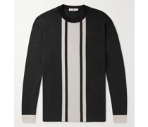 Pullover aus einer Baumwoll-Lyocell-Mischung mit Streifen