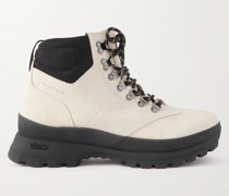 Scramble Schnürstiefel aus Veloursleder mit Mesh-Besatz