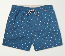 Mid-Length Printed Swim Shorts