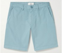 Gerade geschnittene Shorts aus Baumwoll-Twill