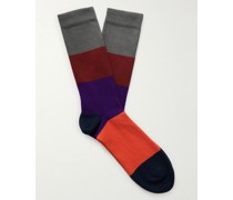 Socken aus einer Baumwollmischung in Colour-Block-Optik