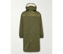 Cotton-Blend Parka with Detachable Shearling and Shell Hooded Down Liner