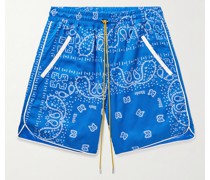 Gerade geschnittene Shorts mit Kordelzugbund aus Tencel™-Twill mit Bandana-Print