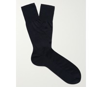 No 4 Mulberry Silk-Blend Socks
