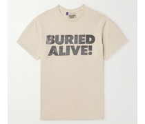 Buried Alive T-Shirt aus Baumwoll-Jersey mit Print in Distressed-Optik