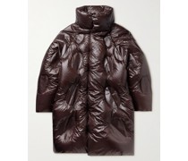 + Dingyun Zhang Iaphia Oversized Quilted Glossed-Shell Hooded Down Coat