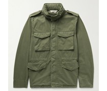 Feldjacke aus gebürstetem Baumwollgarbadine