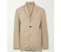 Cotton-Blend Shell Blazer