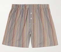 Striped Cotton-Poplin Boxer Shorts