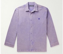 Osearat Hemdjacke aus Twill aus einer Baumwollmischung mit Logoapplikation