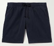 Easy gerade geschnittene Shorts aus Baumwoll-Twill mit Kordelzugbund