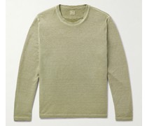 Sweatshirt aus einer Stretch-Leinen-Baumwollmischung