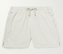 Easy Shorts aus Baumwoll-Twill mit Kordelzugbund und geradem Bein