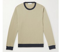 Sweatshirt aus Baumwoll-Jersey in Colour-Block-Optik