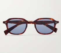 Square-Frame Tortoiseshell Acetate and Silver-Tone Sunglasses