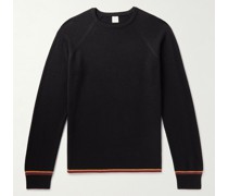 Contrast-Tipped Merino Wool Sweater
