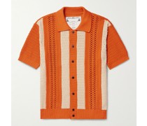 Tipene Hemd aus Baumwolle in Lochstrick mit Streifen