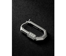 Lock Small White Gold Diamond Single Earring