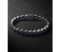 Medium 14-Karat Blackened Gold Laboratory-Grown Sapphire Bracelet