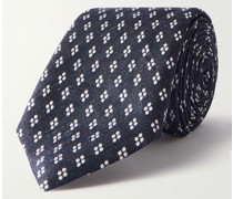 8cm Silk and Linen-Blend Tie