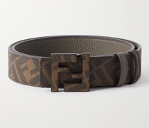 3.5 cm Reversible Monogrammed Leather Belt
