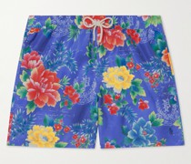 Traveler gerade geschnittene Badeshorts mit Blumenprint