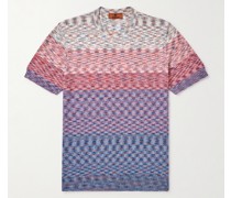 T-Shirt aus Baumwolle mit Farbverlauf in Space-Dye-Optik
