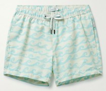 Mittellange gemusterte Badeshorts